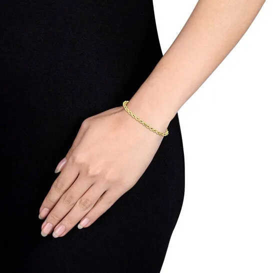 JMS always Original AMOUR Mens Rope Chain Bracelet In 10K Yellow Gold 5 Mm9 Inch Bracelets JMS always Original AMOUR Mens Rope Chain Bracelet In 10K Yellow Gold 5 Mm9 Inch Bracelets