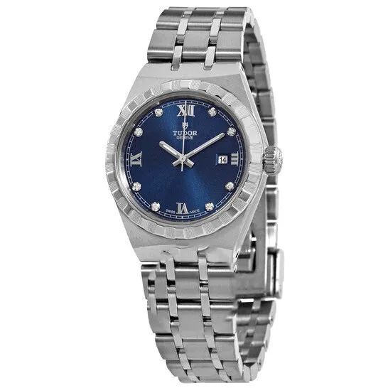 JMS always Original Tudor Royal Automatic Diamond Blue Dial Watch M283000007 Watches