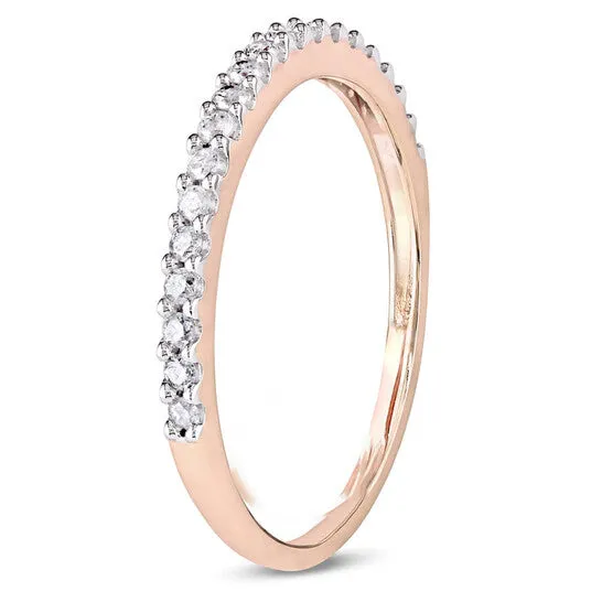 JMS always Rings Original Amour 10k Pink Gold 15 CT TDW Diamond SemiEternity Ring JMS always Rings Original Amour 10k Pink Gold 15 CT TDW Diamond SemiEternity Ring