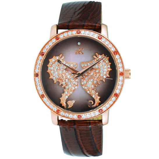 JMS always Watches Original Adee Kaye Quartz Crystal Brown Dial Ladies Watch AK2002LRG JMS always Watches Original Adee Kaye Quartz Crystal Brown Dial Ladies Watch AK2002LRG