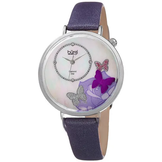 JMS always Watches Original Burgi Mother of Pearl Butterfly Dial Ladies Watch BUR158PU JMS always Watches Original Burgi Mother of Pearl Butterfly Dial Ladies Watch BUR158PU