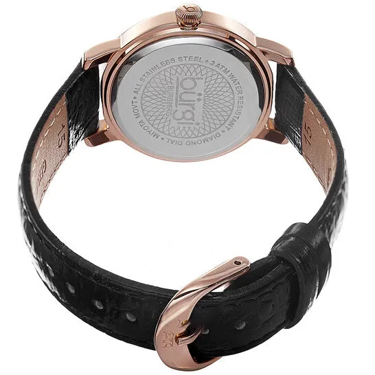 JMS always Watches Original Burgi Mother of Pearl Pattern Dial Black Leather Ladies Watch BUR096RG JMS always Watches Original Burgi Mother of Pearl Pattern Dial Black Leather Ladies Watch BUR096RG