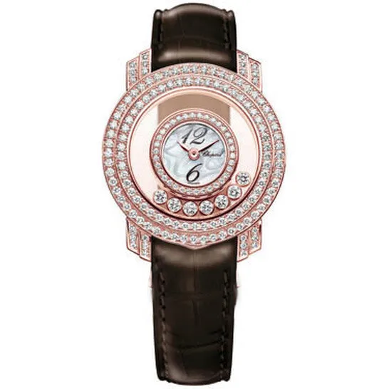 JMS always Watches Original Chopard Happy Diamonds 18 kt Rose Gold Brown Leather Ladies Watch 2092455001 JMS always Watches Original Chopard Happy Diamonds 18 kt Rose Gold Brown Leather Ladies Watch 2092455001