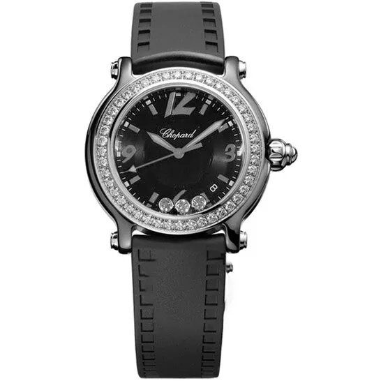 JMS always Watches Original Chopard Happy Sport Black Dial Ceramic Diamond Ladies Watch 2885079003 JMS always Watches Original Chopard Happy Sport Black Dial Ceramic Diamond Ladies Watch 2885079003