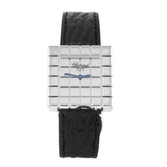 JMS always Watches Original Chopard Ice Cube Silver Dial 18kt White Gold Ladies Watch 1274071001