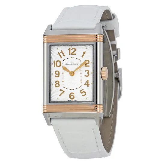 JMS always Watches Original Jaeger LeCoultre Grande Reverso Lady Ultra Thin Silver Dial White Leather Watch Q3204420 JMS always Watches Original Jaeger LeCoultre Grande Reverso Lady Ultra Thin Silver Dial White Leather Watch Q3204420