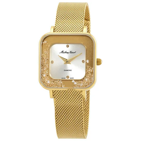JMS always Watches Original MatheyTissot Gemina Quartz Diamond Silver Dial Ladies Watch D984SPYI