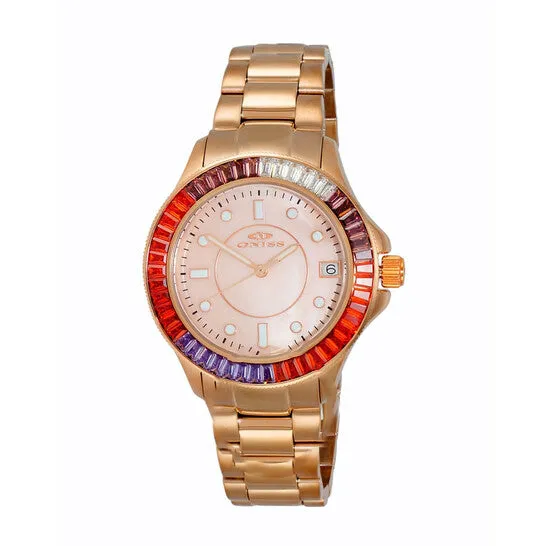 JMS always Watches Original Oniss ON7324 Rose Gold ToneDial Ladies Watch ONJ7324030SALBNSC