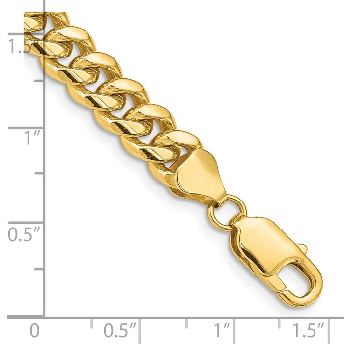 MDS 14K 85 inch 675mm Solid Miami Cuban Link with Lobster Clasp Bracelet Bracelets MDS 14K 85 inch 675mm Solid Miami Cuban Link with Lobster Clasp Bracelet Bracelets