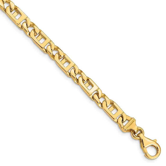 MDS Necklaces Solid 14K Yellow Gold 18 inch 59mm Hand Polished Fancy Link with Fancy Lobster Clasp Chain Necklace MDS Necklaces Solid 14K Yellow Gold 18 inch 59mm Hand Polished Fancy Link with Fancy Lobster Clasp Chain Necklace