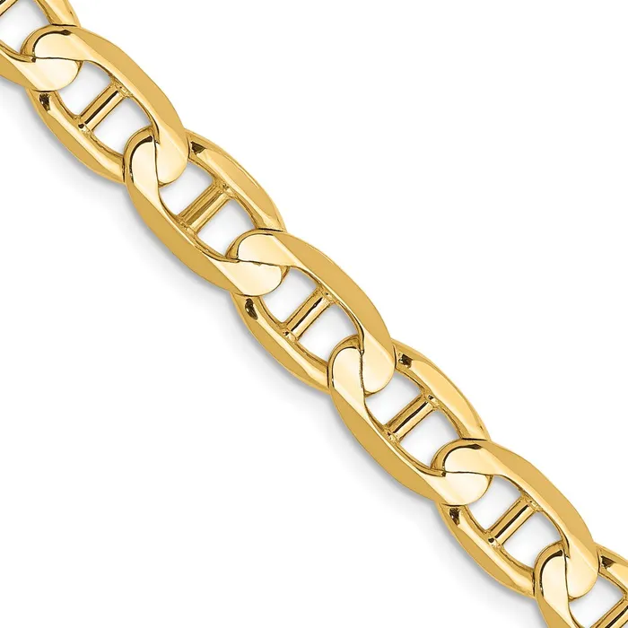 MDS Necklaces Solid 14K Yellow Gold 20 inch 625mm Concave Anchor with Lobster Clasp Chain Necklace MDS Necklaces Solid 14K Yellow Gold 20 inch 625mm Concave Anchor with Lobster Clasp Chain Necklace