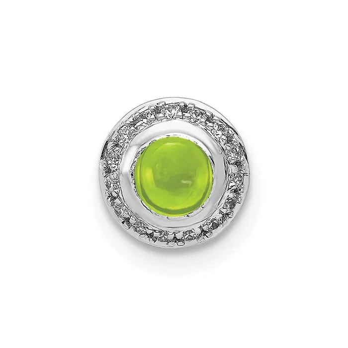 Necklaces 14k White Gold Real Diamond and Cabochon 47 Peridot Chain Slide Goldia Necklaces 14k White Gold Real Diamond and Cabochon 47 Peridot Chain Slide Goldia