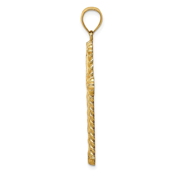 Necklaces 14k Yellow Gold Diamondcut Cross Pendant Goldia