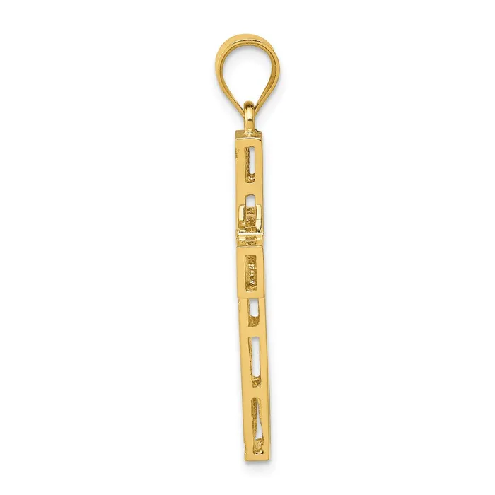 Necklaces 14k Yellow Gold Greek Key Cross Pendant Goldia