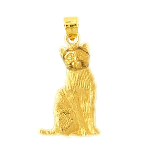 Necklaces Goldia 14K Gold House Cat Pendant
