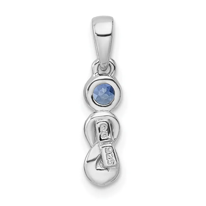 Necklaces Goldia Sterling Silver Rhodiumplated CR Sapphire Infinity Birthstone Pendant