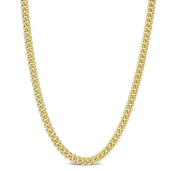 Necklaces JMS always Original AMOUR 44mm Curb Link Chain Necklace In Yellow Plated Sterling Silver 24 In