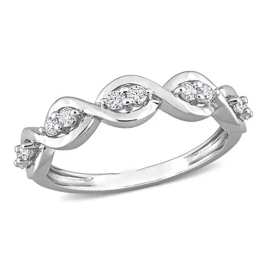 Original Amour Silver 14 CT TGW Created White Moissanite Infinity Ring JMS always Rings Original Amour Silver 14 CT TGW Created White Moissanite Infinity Ring JMS always Rings