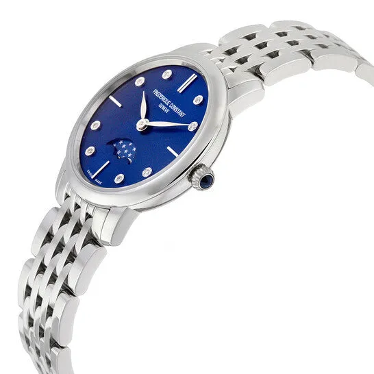 Original Frederique Constant Slimline Moonphase Blue Dial Ladies Watch FC206ND1S26B JMS always Watches Original Frederique Constant Slimline Moonphase Blue Dial Ladies Watch FC206ND1S26B JMS always Watches