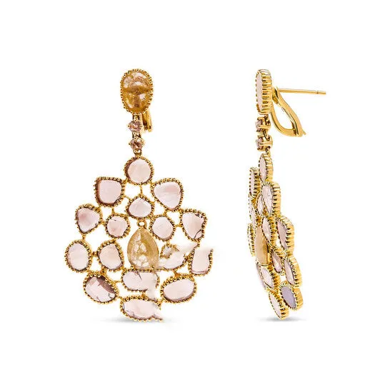 Original Haus of Brilliance 14K Yellow Gold 11 15 Cttw Rose Cut and Sliced Diamond Chandelier Style Dangle Earrings Fancy Color I2I3 Clarity JMS always Earrings Original Haus of Brilliance 14K Yellow Gold 11 15 Cttw Rose Cut and Sliced Diamond Chandelier Style Dangle Earrings Fancy Color I2I3 Clarity JMS always Earrings