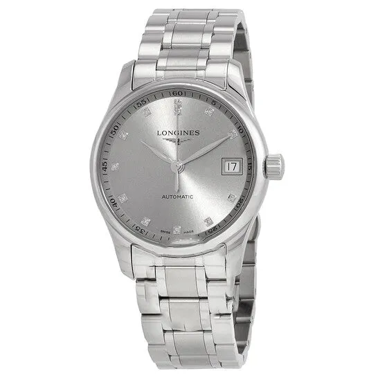 Original Longines Master Automatic Diamond Brown Dial Ladies Watch L23574076 JMS always Watches