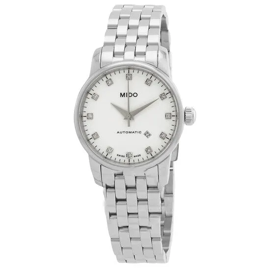 Original Mido Baroncelli Automatic Diamond White Dial Ladies Watch M76004661 JMS always Watches