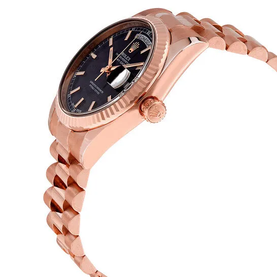 Original Rolex DayDate Black Dial 18K Everose Gold President Automatic Mens Watch 118235BKSP JMS always PreStyled Sets Original Rolex DayDate Black Dial 18K Everose Gold President Automatic Mens Watch 118235BKSP JMS always PreStyled Sets