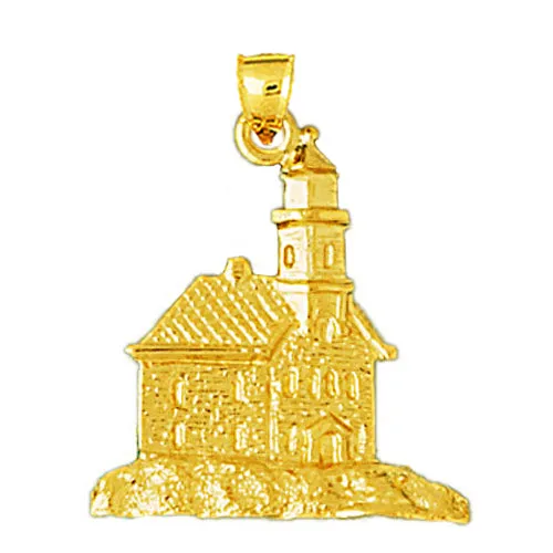 PreStyled Sets 14K Gold 22MM Lighthouse Pendant Goldia