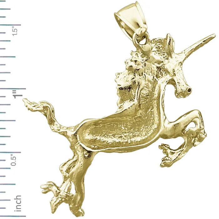 PreStyled Sets Goldia 14K Gold 40MM Unicorn Pendant
