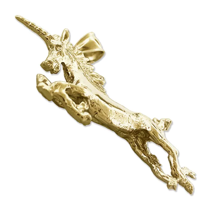 PreStyled Sets Goldia 14K Gold 40MM Unicorn Pendant