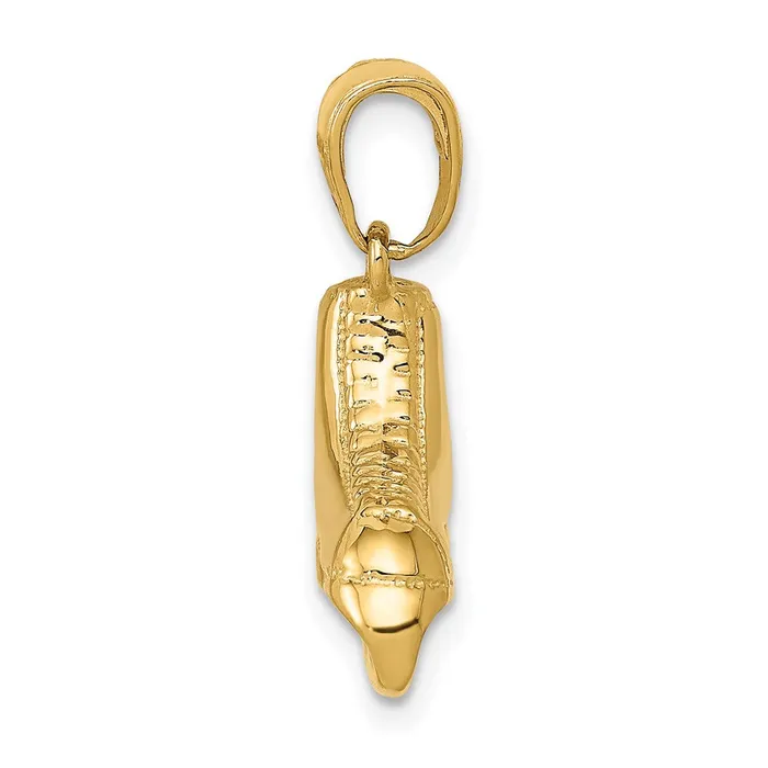 PreStyled Sets Goldia 14k Yellow Gold 3D Ice Skate Boot Pendant