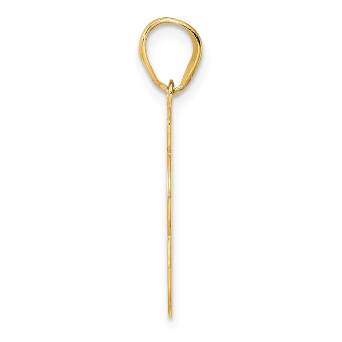 PreStyled Sets Goldia 14k Yellow Gold Brushed Border Script Number 83 Pendant