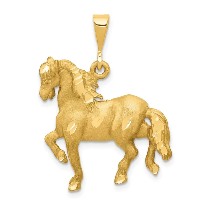 PreStyled Sets Goldia 14k Yellow Gold Horse Pendant