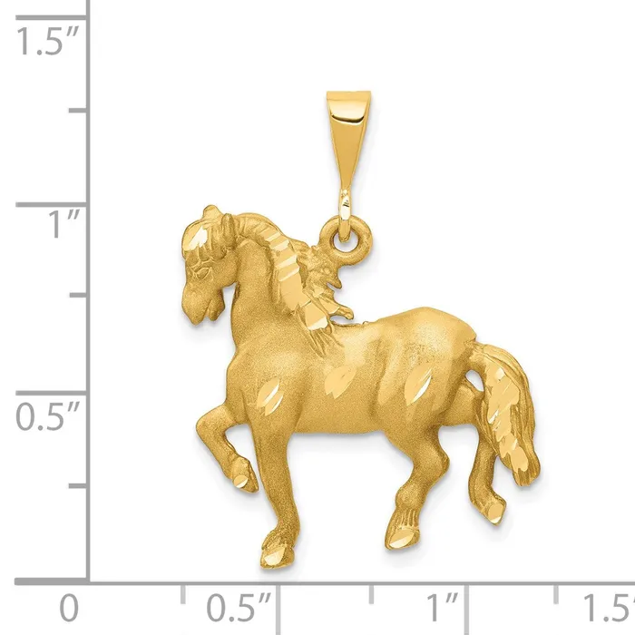 PreStyled Sets Goldia 14k Yellow Gold Horse Pendant