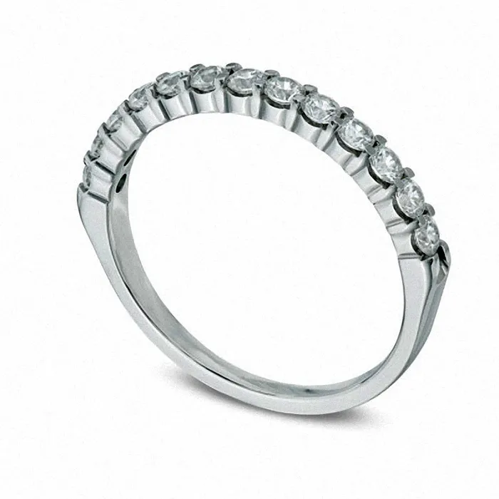Previously Owned 050 CT TW Natural Diamond Band in Solid 14K White Gold ISI2 Goldia Rings Previously Owned 050 CT TW Natural Diamond Band in Solid 14K White Gold ISI2 Goldia Rings