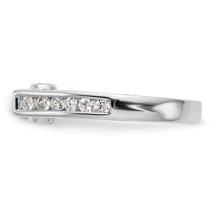 Rings 068ct CZ Solid Real 14K White Gold Peg Set Engagement Ring Goldia