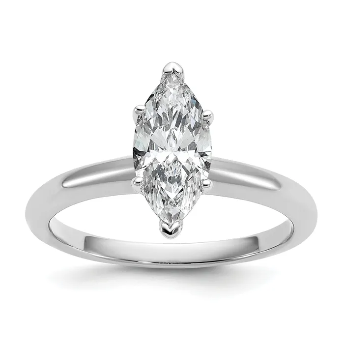 Rings 14k White Gold 1 Ct Lab Grown Diamond VSSI G Marquise Solitare Engagement Ring Goldia Rings 14k White Gold 1 Ct Lab Grown Diamond VSSI G Marquise Solitare Engagement Ring Goldia