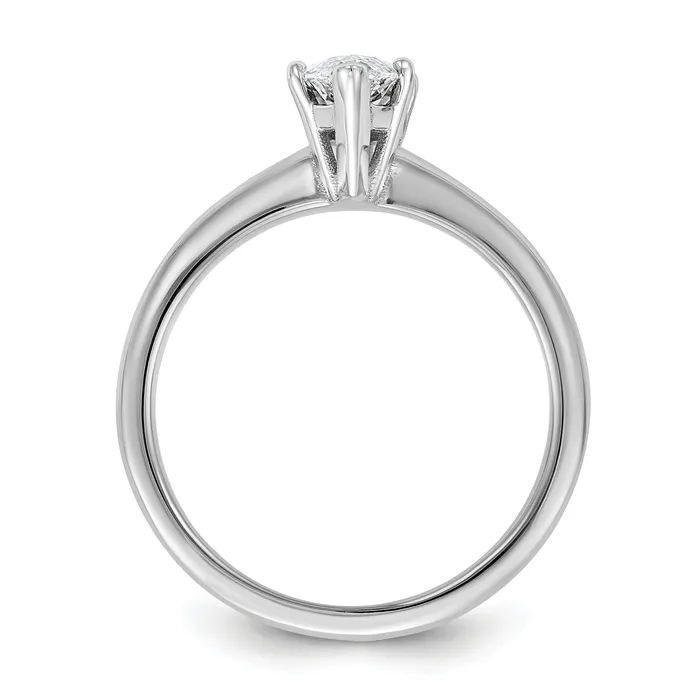Rings 14k White Gold 1 Ct Lab Grown Diamond VSSI G Marquise Solitare Engagement Ring Goldia