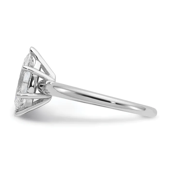 Rings 14k White Gold 1 Ct Lab Grown Diamond VSSI G Marquise Solitare Engagement Ring Goldia