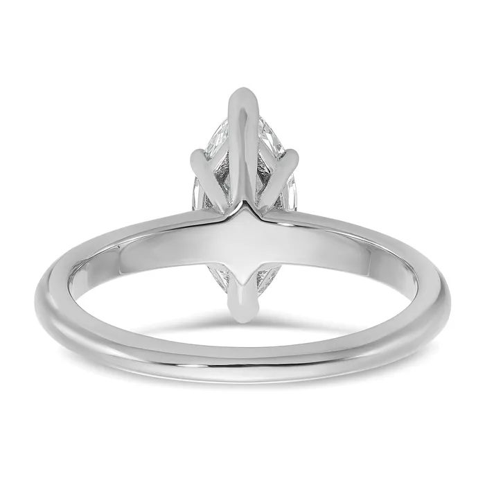 Rings 14k White Gold 1 Ct Lab Grown Diamond VSSI G Marquise Solitare Engagement Ring Goldia