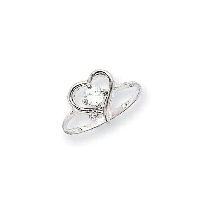 Rings 14k White Gold 4mm Cubic Zirconia A Real Diamond ring Goldiacom