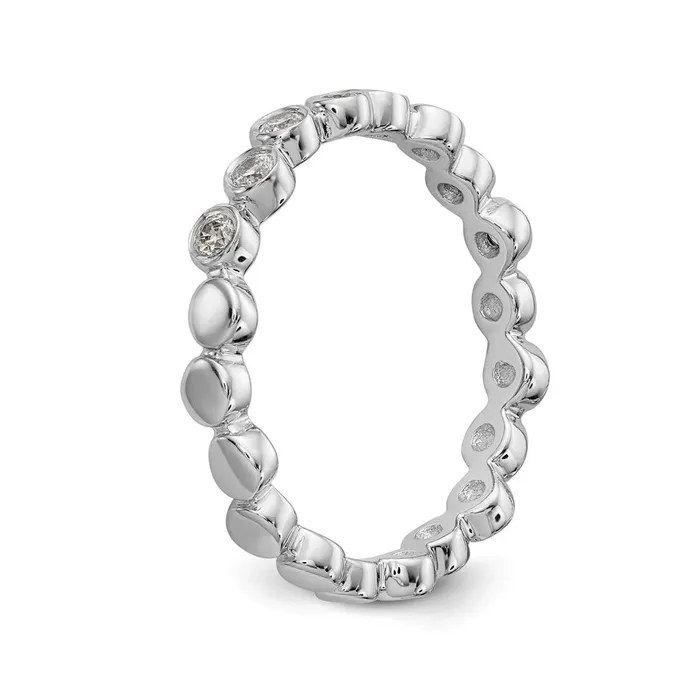 Rings 14K White Gold Real Diamond Band Goldiacom