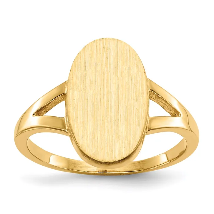 Rings 14K Yellow Gold 135x85mm Closed Back Signet Ring Goldia