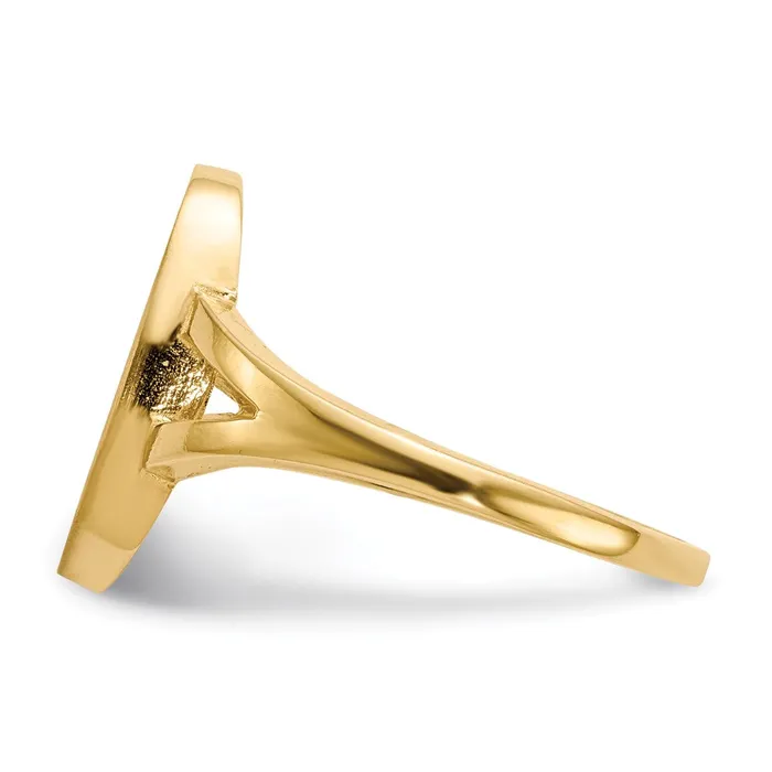 Rings 14K Yellow Gold 135x85mm Closed Back Signet Ring Goldia