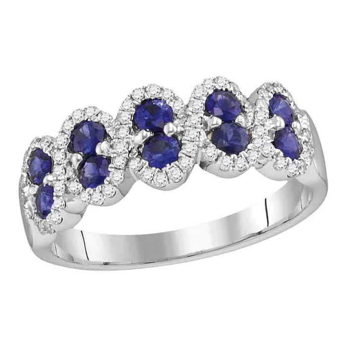 Rings gndatlanta 14CTWDiamond 34CTSAPPHIRE RING
