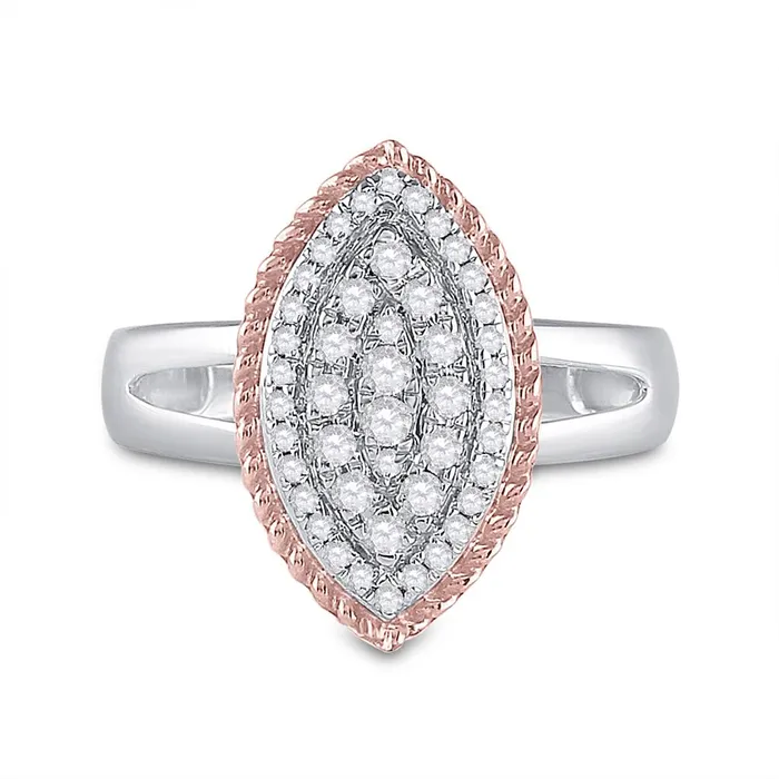 Rings gndatlanta 10k Twotone Gold Round Diamond Rope Marquiseshape Cluster Ring 38 Cttw Rings gndatlanta 10k Twotone Gold Round Diamond Rope Marquiseshape Cluster Ring 38 Cttw