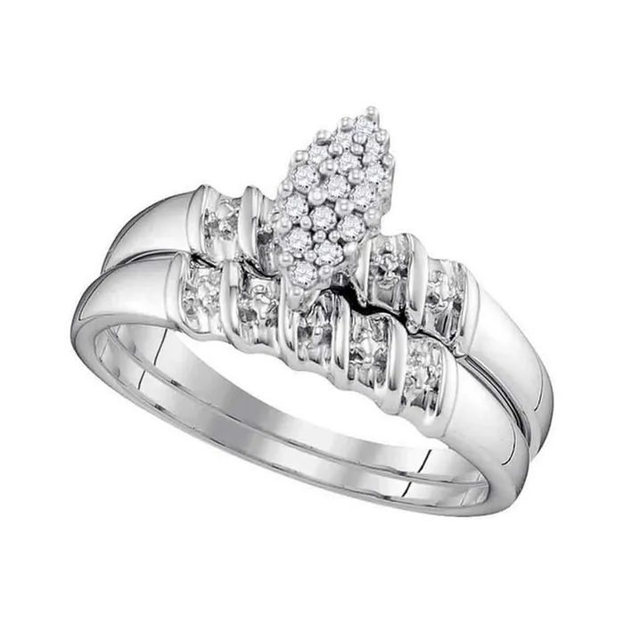 Rings gndatlanta 14k White Gold Round Diamond Bridal Wedding Ring Set 110 Cttw Rings gndatlanta 14k White Gold Round Diamond Bridal Wedding Ring Set 110 Cttw