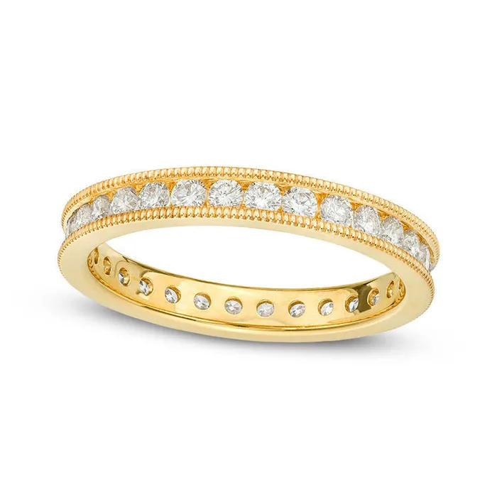 Rings Goldia 10 CT TW Natural Diamond Antique VintageStyle Eternity Band in Solid 14K Gold HSI2