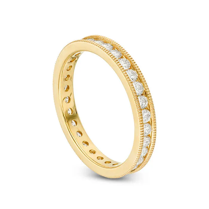 Rings Goldia 10 CT TW Natural Diamond Antique VintageStyle Eternity Band in Solid 14K Gold HSI2 Rings Goldia 10 CT TW Natural Diamond Antique VintageStyle Eternity Band in Solid 14K Gold HSI2