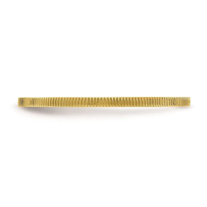 Rings Goldia 10K Gold 12mm Lind Pattern Stackable Band